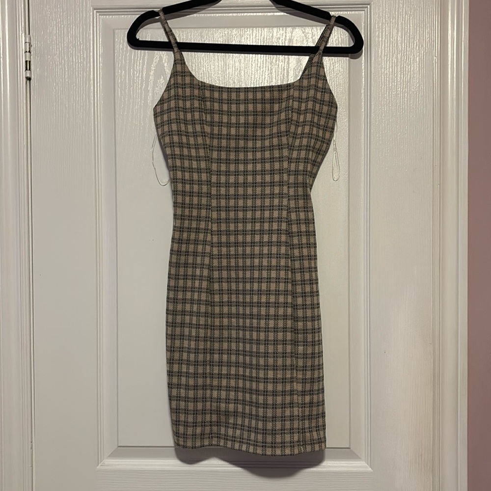 Plaid mini dress